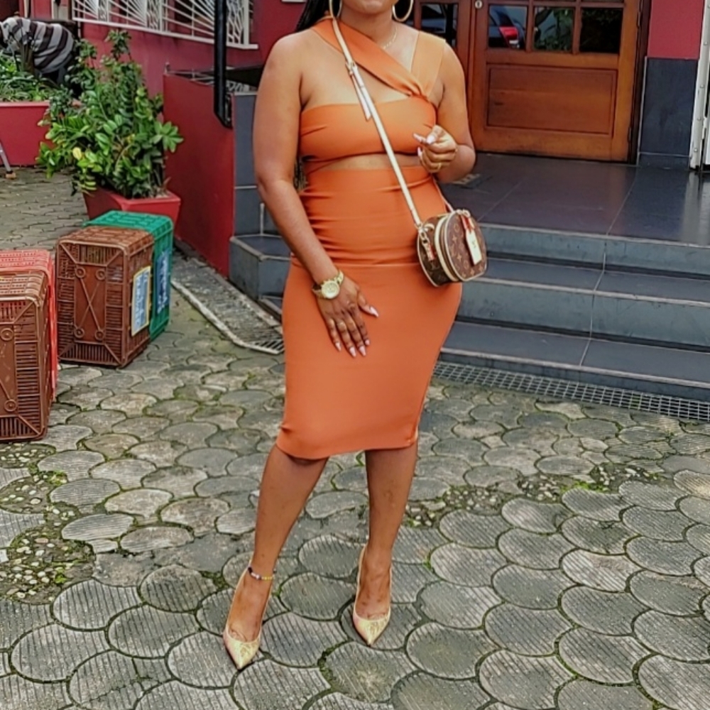 Cut Brown dress